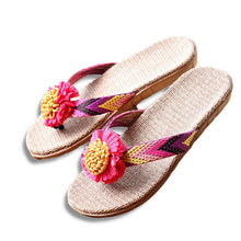 Load image into Gallery viewer, Summer Women Linen Slippers