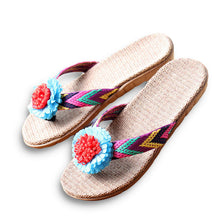 Load image into Gallery viewer, Summer Women Linen Slippers