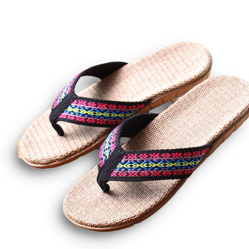 Summer Linen Women Slippers