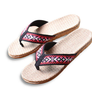 Summer Linen Women Slippers