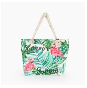 Hot Sale Flamingo Printed Casual Beach Bag