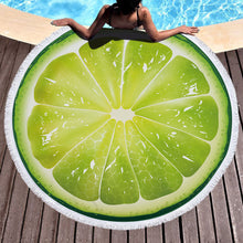 Load image into Gallery viewer, Fruit Orange Lemon Watermelon Oversized Beach Towel