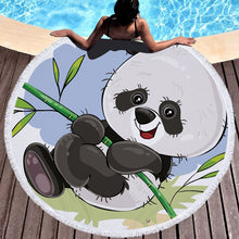Load image into Gallery viewer, Summer Circle Thick Microfiber Round Beach Towel
