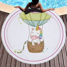 Load image into Gallery viewer, Turtles Microfiber Round Beach Towel