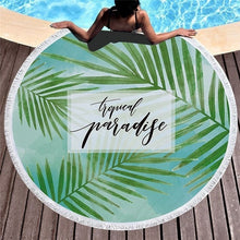 Load image into Gallery viewer, XC USHIO 2019 New Arrival Fashion Leaf 450G Round Beach Towel