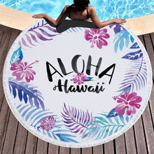 Load image into Gallery viewer, XC USHIO 2019 New Arrival Fashion Leaf 450G Round Beach Towel