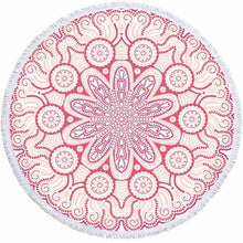 Load image into Gallery viewer, Mandala Geometric Round Beach Towel