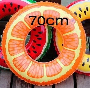 60/70/80/90CM Gaint Watermelon Orange Lemon Inflatable Swimming Ring