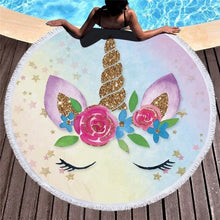 Load image into Gallery viewer, XC USHIO New Arrival 450G Flamingo Microfiber Round Beach Towel