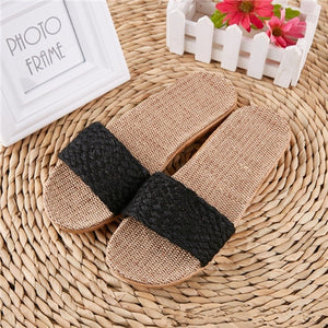 Suihyung Women Flax Slippers