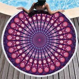 Mandala Round Beach Towel