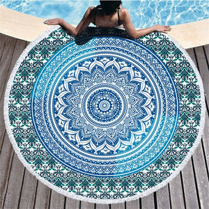 Mandala Round Beach Towel