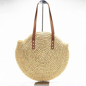 INS Popular Women Handmade Round Beach Bag