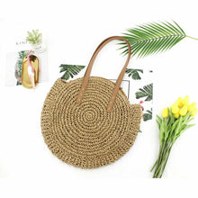 Load image into Gallery viewer, Straw bag Women&#39;s fashion shoulde beach bag