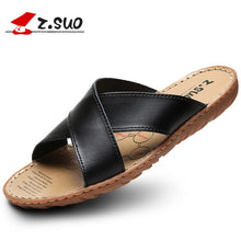 Load image into Gallery viewer, Summer Men Slippers Genuine Leather
