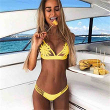 Load image into Gallery viewer, Sexy bikinis White Mesh Embroidered Flower