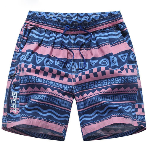 Plus Size 3XL Striped Men's Swimsuit Shorts