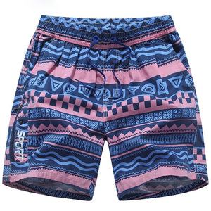 Plus Size 3XL Striped Men's Swimsuit Shorts