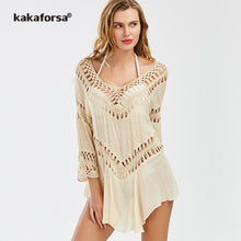 Load image into Gallery viewer, Kakaforsa Sexy Crochet Beach Cover Up