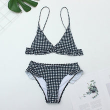 Load image into Gallery viewer, Plaid Print Swimsuit  Bikinis