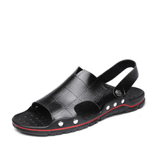 Load image into Gallery viewer, Men Beach Leather Slippers