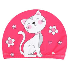 Load image into Gallery viewer, Elastic Fabric Cute Cartoon Printed Swimming Caps